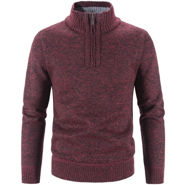Ethan | Men's Textured Half-Zip Knit Jumper