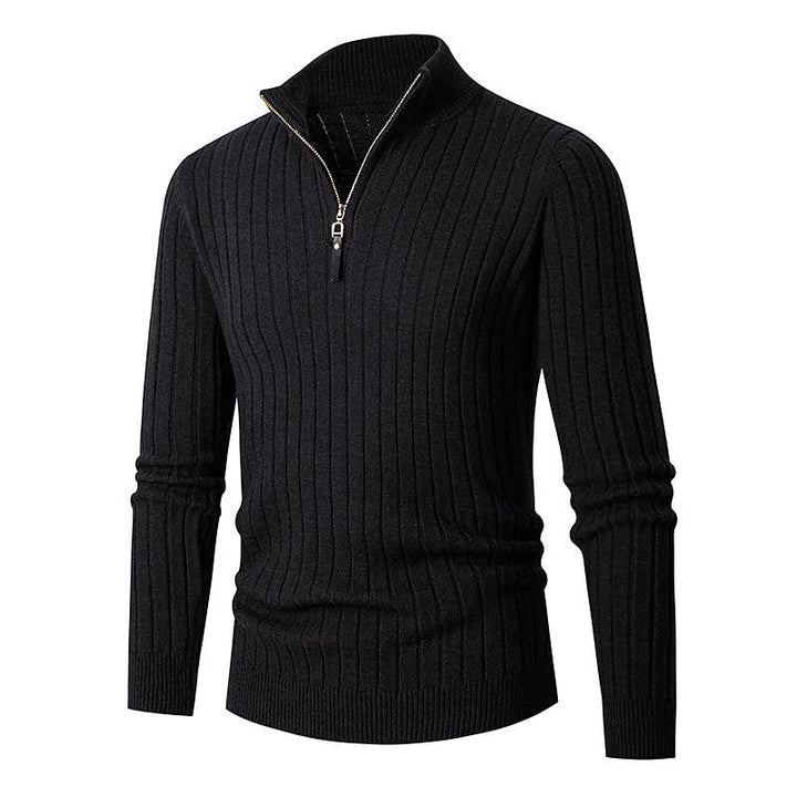 Elliot | Men's Ribbed Quarter-Zip Jumper