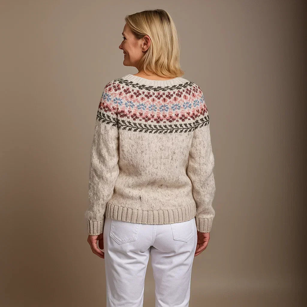 Primrose | Women's Nordic-Pattern Button-Front Cardigan