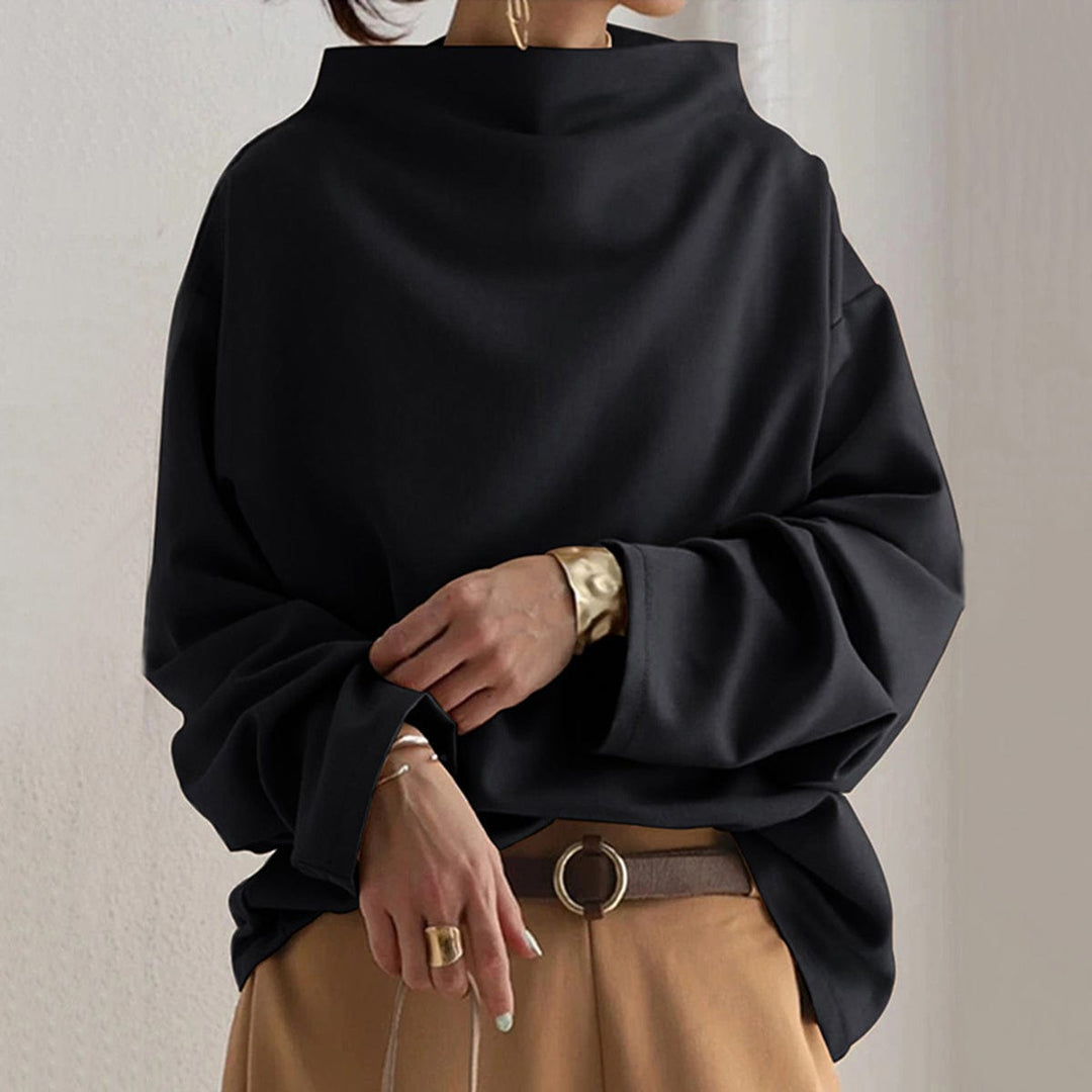 Saskia | Women's Mock Neck Long Sleeve Top