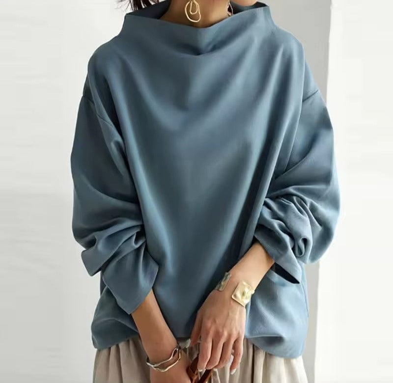 Saskia | Women's Mock Neck Long Sleeve Top