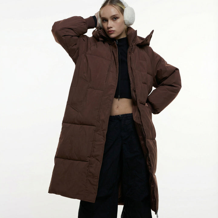 Nadia | Long Hooded Puffer Coat