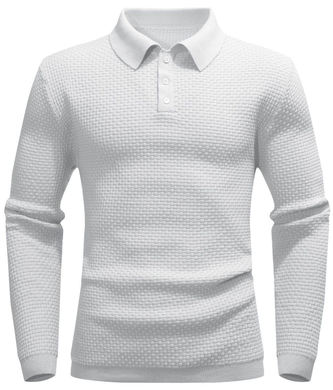Alaric | Men’s Textured Long-Sleeve Polo Shirt