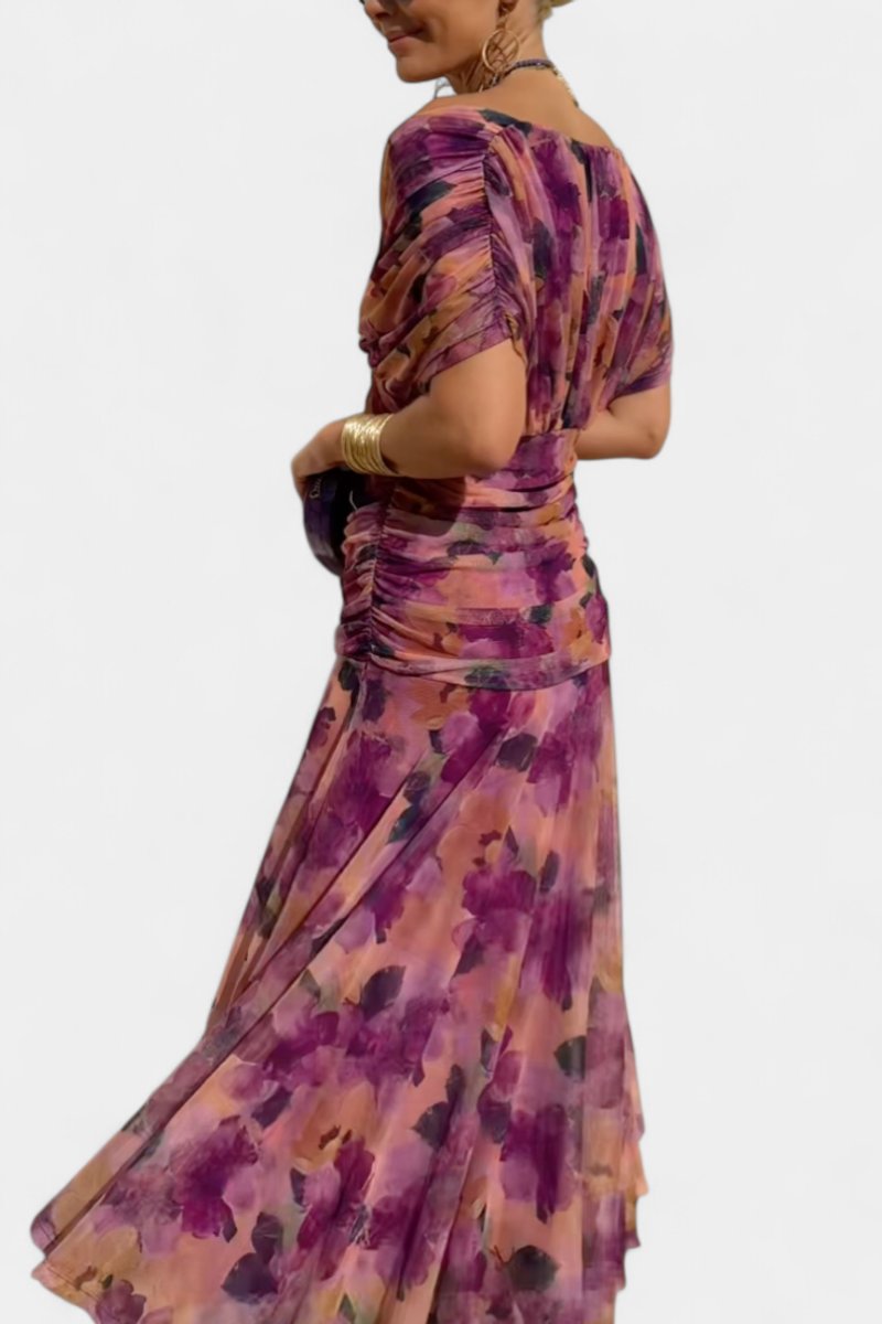 Avia | Women's Off-Shoulder Flowing Maxi Cocktail Party Dress