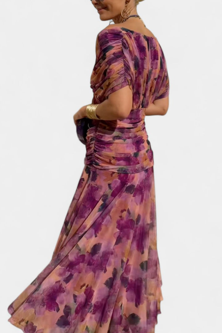 Avia | Women's Off-Shoulder Flowing Maxi Cocktail Party Dress