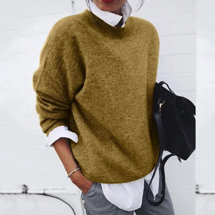 Mila | Women's Relaxed-Fit Crew-Neck Cashmere-Blend Jumper