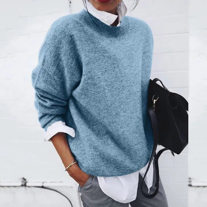 Mila | Women's Relaxed-Fit Crew-Neck Cashmere-Blend Jumper