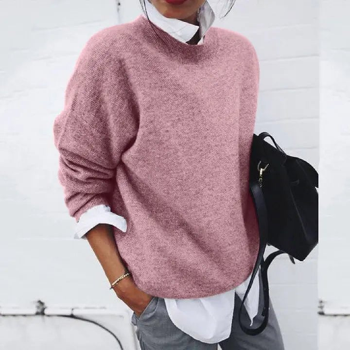 Mila | Women's Relaxed-Fit Crew-Neck Cashmere-Blend Jumper