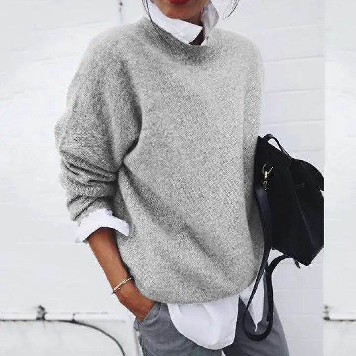Mila | Women's Relaxed-Fit Crew-Neck Cashmere-Blend Jumper